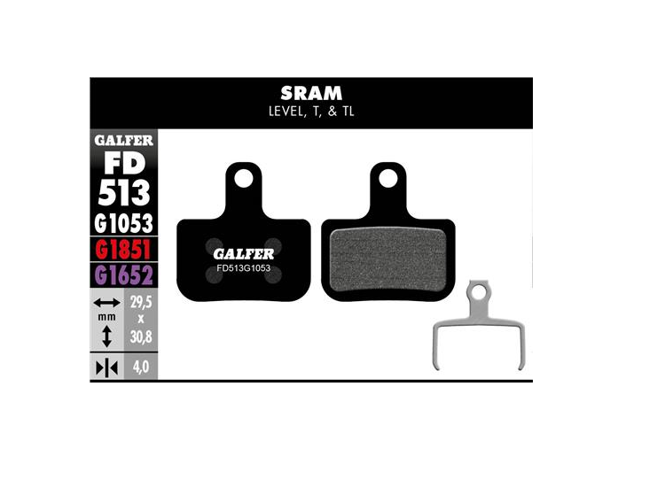 PASTILLAS FRENO BICICLETA GALFER STANDARD SRAM LEVEL, T, TL